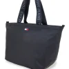 Borsa shopper nero in tessuto con manici logati Tommy Jeans Daily Tote