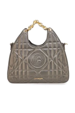 Borsa trapuntata verde oliva con manici a catena Laura Biagiotti LB25W-261-2