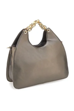 Borsa trapuntata verde oliva con manici a catena Laura Biagiotti LB25W-261-2