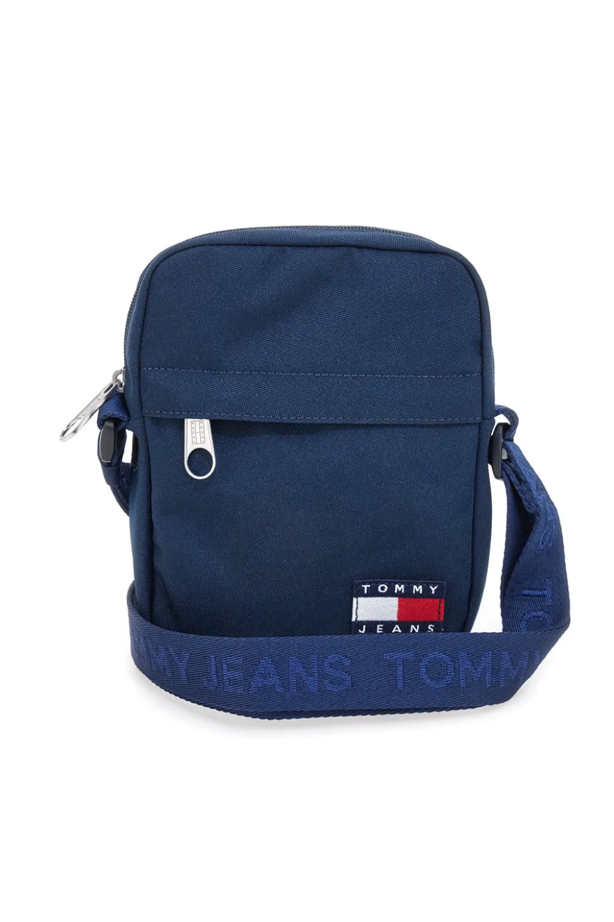 Borsello a tracolla blu con logo e tracolla brandizzata Tommy Jeans TOMMY DAILY REPORTER