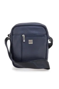 Borsello a tracolla blu con tasca frontale Black Shoot BLACK SHOOT BS17-1