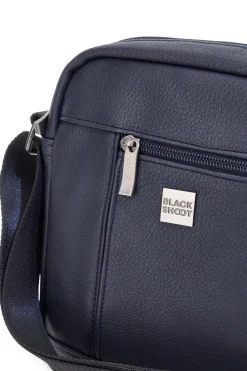 Borsello a tracolla blu con tasca frontale Black Shoot BLACK SHOOT BS17-1