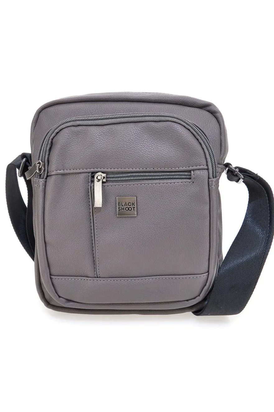 Borsello a tracolla grigio con tasche frontali Black Shoot BLACK SHOOT BS17-4