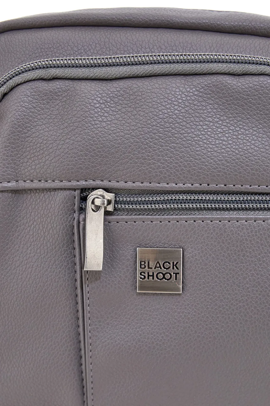 Borsello a tracolla grigio con tasche frontali Black Shoot BLACK SHOOT BS17-4
