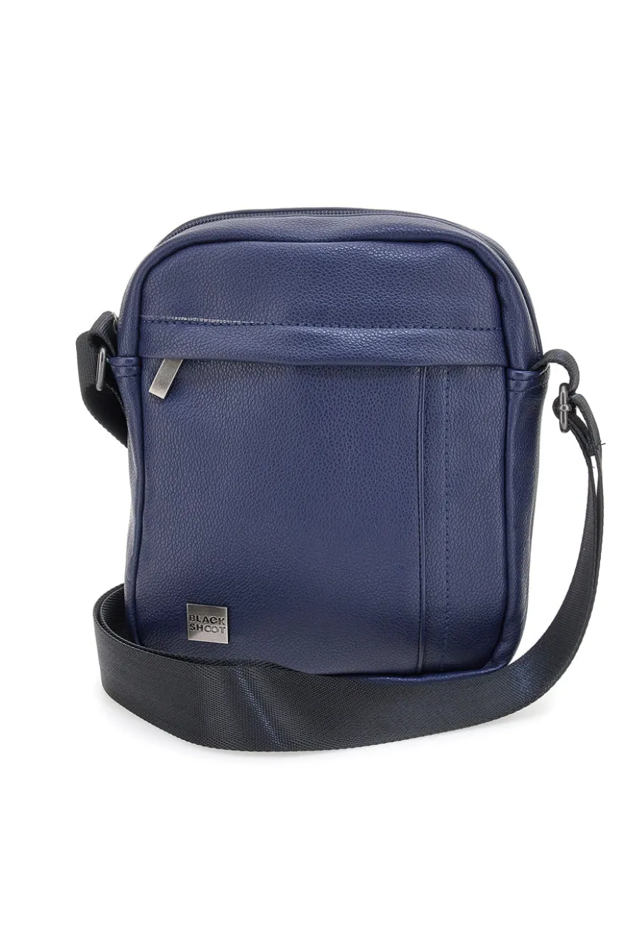 Borsello blu con tasche frontali Black Shoot BS522-1