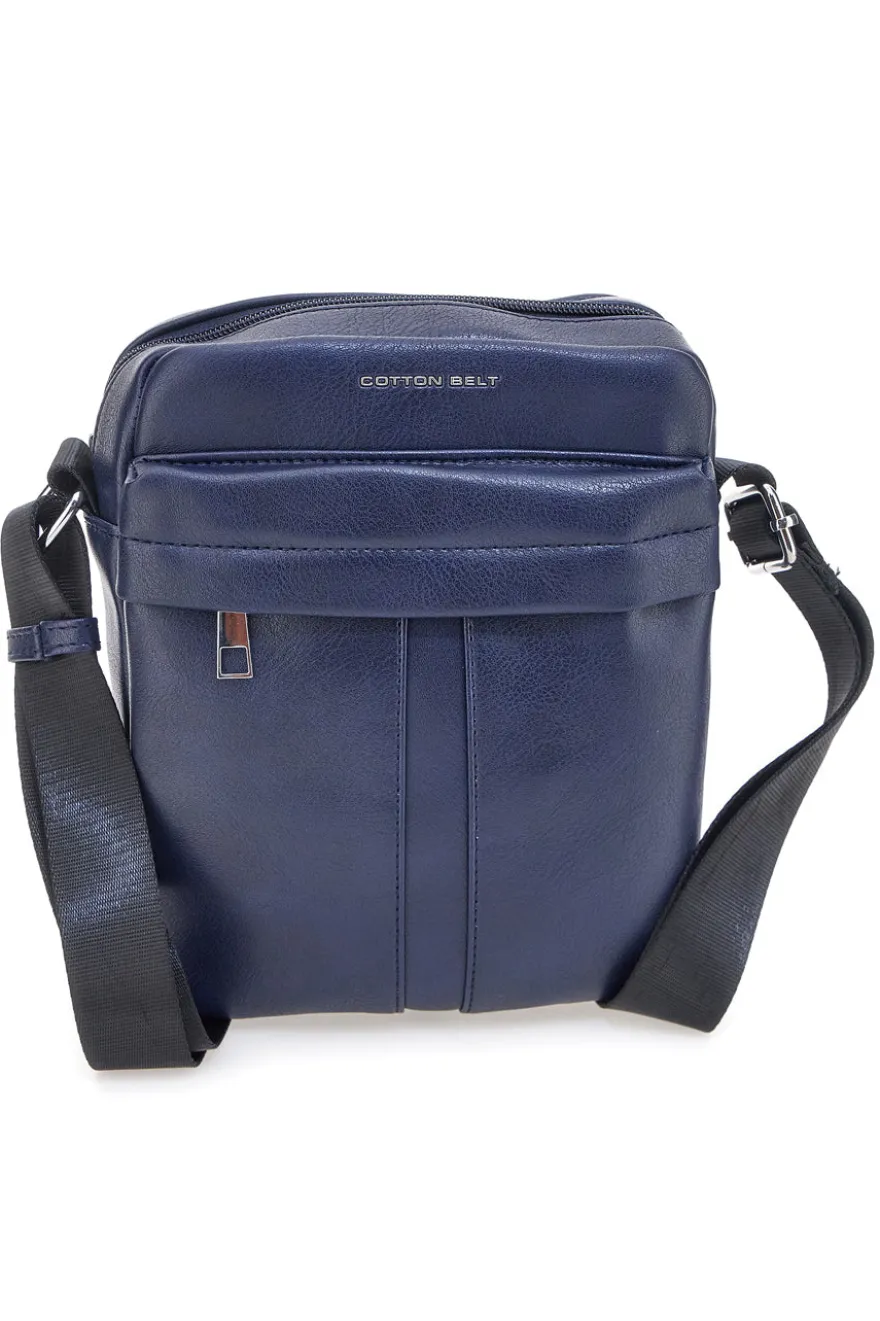 Borsello blu con tracolla regolabile Cotton belt K19-026-B052
