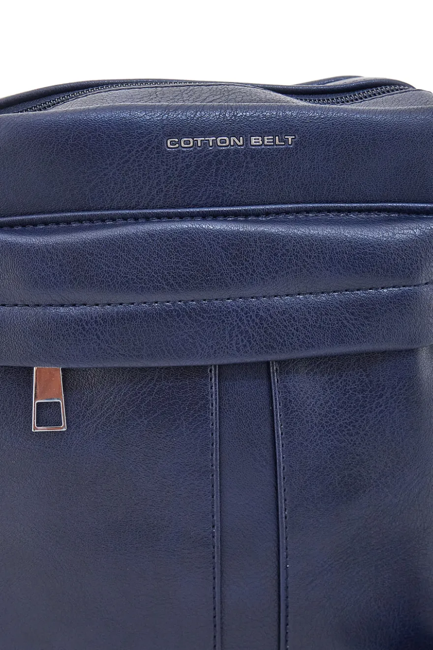 Borsello blu con tracolla regolabile Cotton belt K19-026-B052