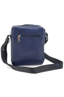 Borsello blu con tracolla regolabile Cotton belt K19-026-B052