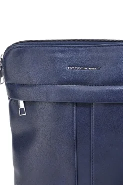 Borsello blu con tracolla regolabile Cotton belt K19-026-B055