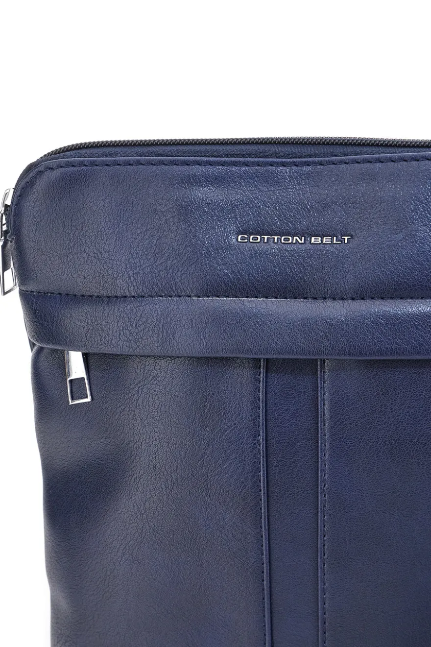 Borsello blu con tracolla regolabile Cotton belt K19-026-B055