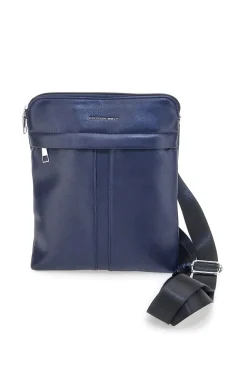 Borsello blu con tracolla regolabile Cotton belt K19-026-B055