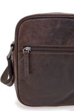 Borsello in pelle marrone Black Shoot BS2355/T con lavorazione artigianale