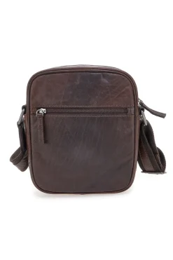 Borsello in pelle marrone Black Shoot BS2355/T con lavorazione artigianale