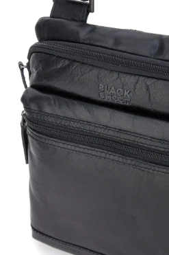 Borsello nero compatto con doppia zip Black Shoot BS2660/T