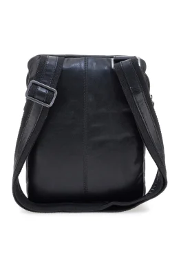 Borsello nero compatto con doppia zip Black Shoot BS2660/T