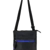 Borsello nero con dettaglio blu e tracolla regolabile Renato balestra COB 62140/M