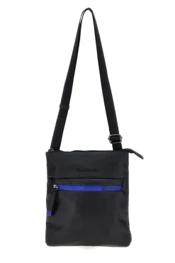 Borsello nero con dettaglio blu e tracolla regolabile Renato balestra COB 62140/M