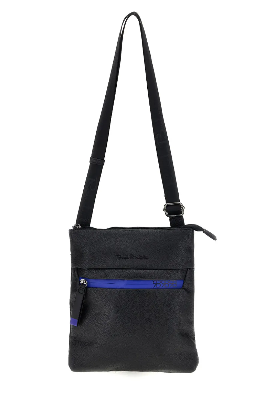 Borsello nero con dettaglio blu e tracolla regolabile Renato balestra COB 62140/M