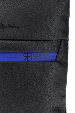 Borsello nero con dettaglio blu e tracolla regolabile Renato balestra COB 62140/M