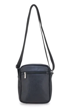 Borsello nero con tasche frontali Black Shoot BS522-1