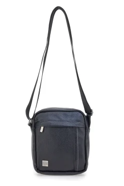 Borsello nero con tasche frontali Black Shoot BS522-1