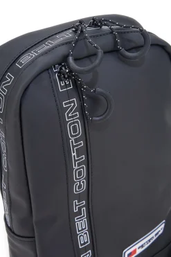 Borsello nero con tracolla regolabile Cotton belt K19-017-B059