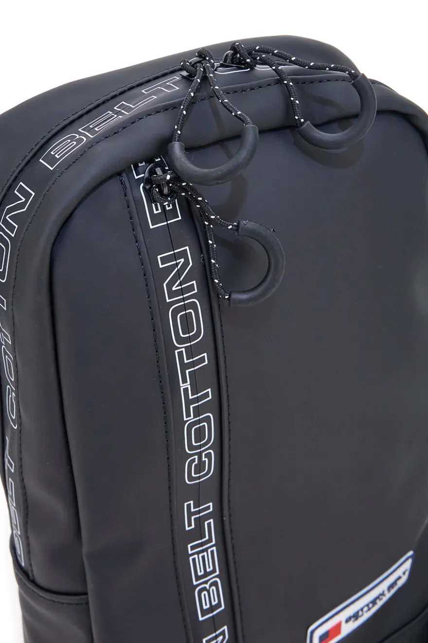 Borsello nero con tracolla regolabile Cotton belt K19-017-B059