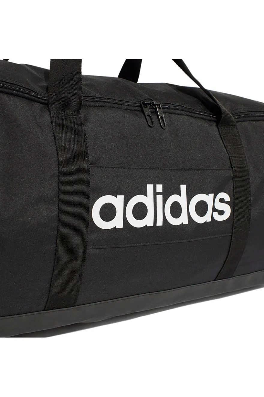 Borsone nero capiente con tracolla regolabile Adidas LINEAR DUFFEL L