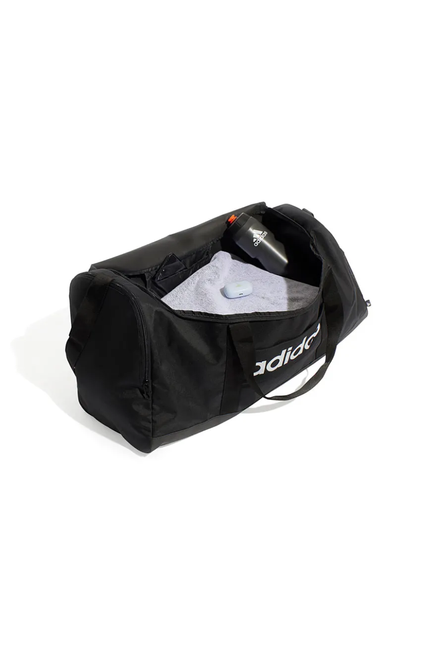 Borsone nero capiente con tracolla regolabile Adidas LINEAR DUFFEL L