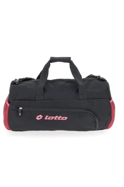 Borsone nero con inserti rosa Lotto LTT427