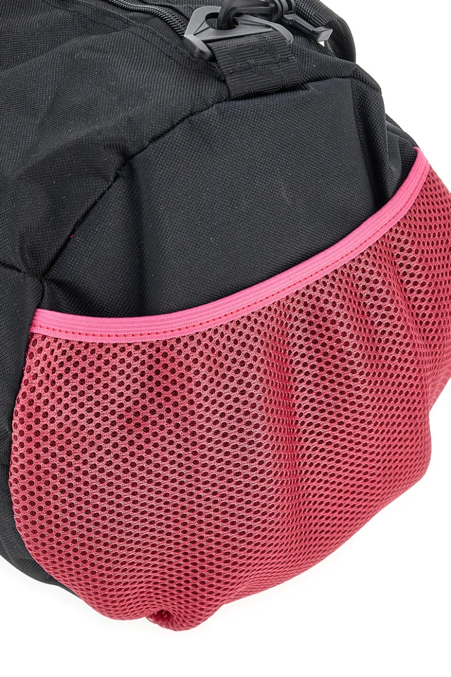 Borsone nero con inserti rosa Lotto LTT427