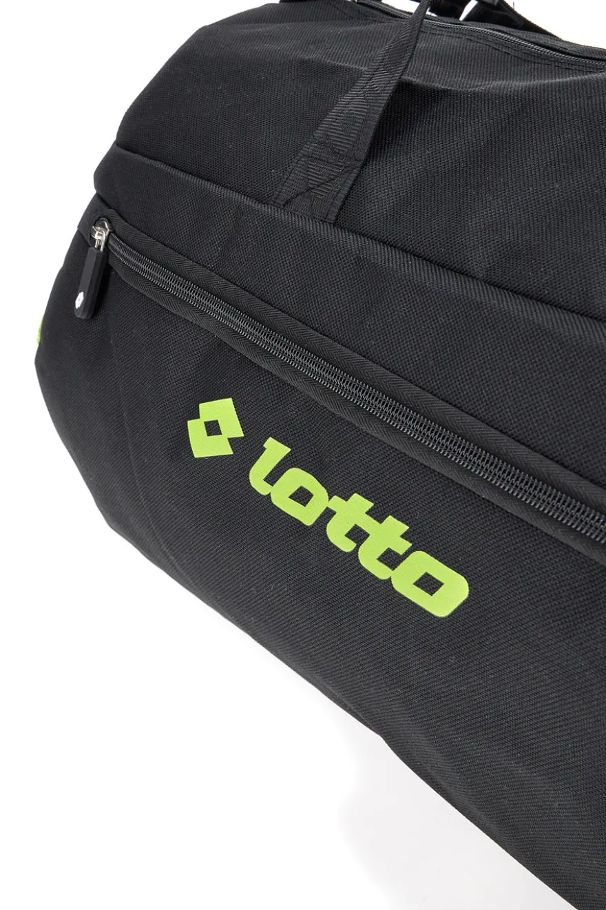 Borsone nero con inserti verdi Lotto LTT427