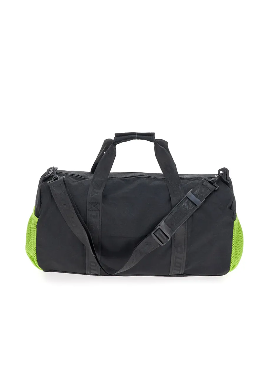 Borsone nero con inserti verdi Lotto LTT427