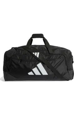 Borsone Nero con Logo a Tre Strisce Adidas JZ606