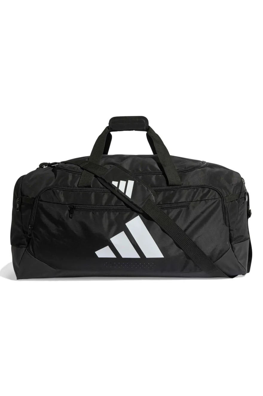 Borsone Nero con Logo a Tre Strisce Adidas JZ606