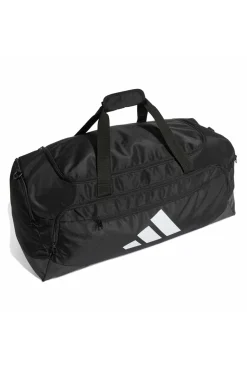 Borsone Nero con Logo a Tre Strisce Adidas JZ606