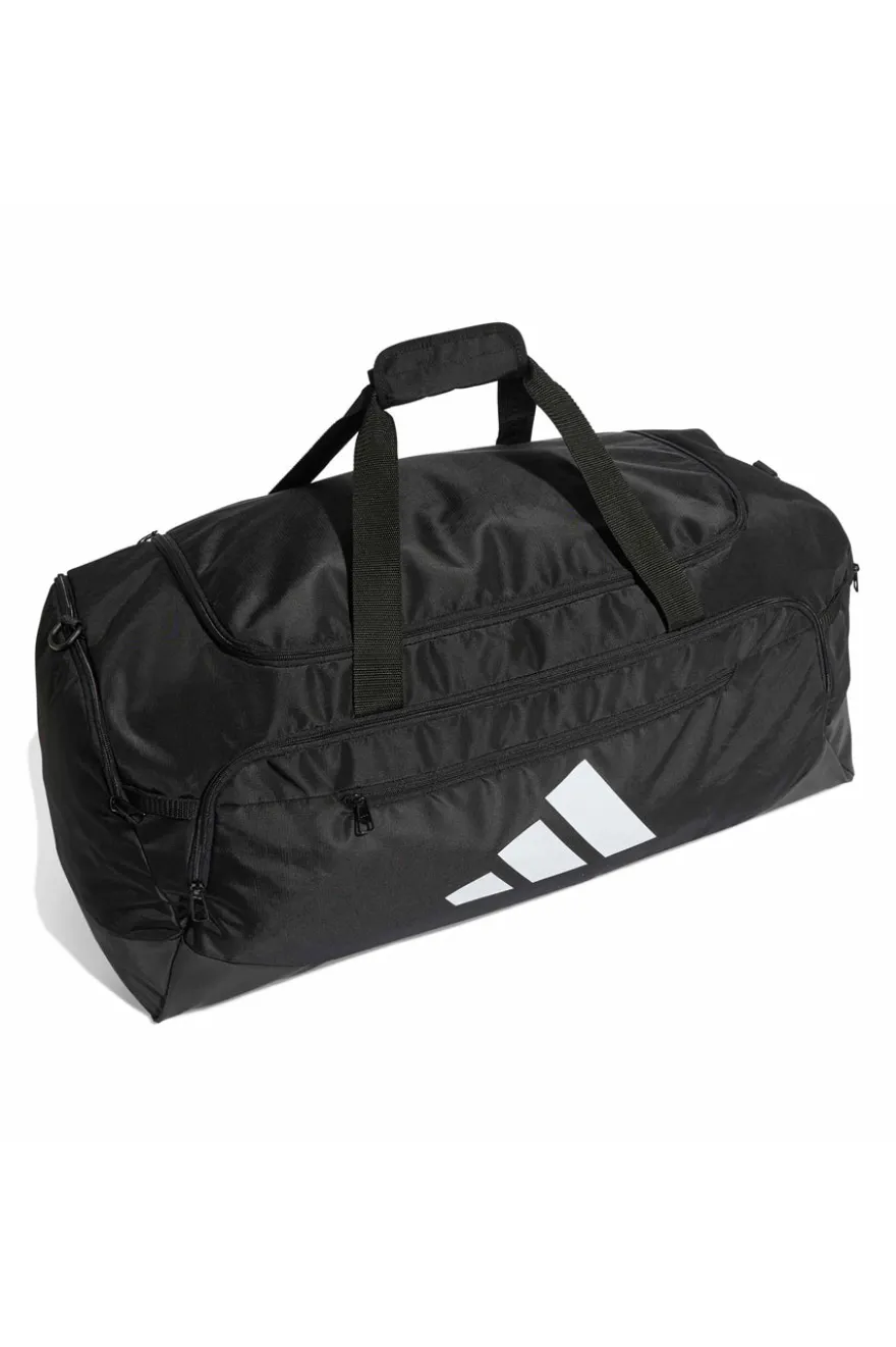 Borsone Nero con Logo a Tre Strisce Adidas JZ606