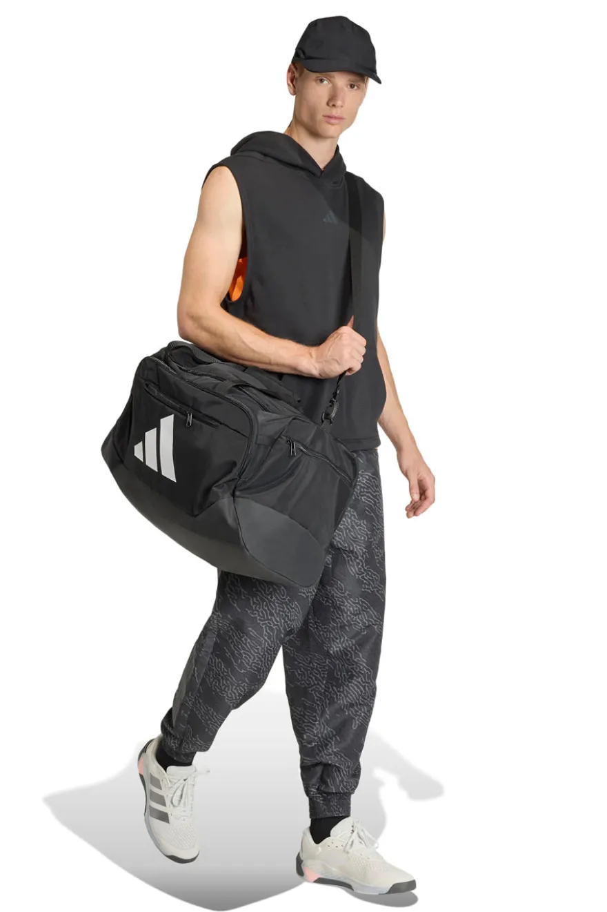 Borsone nero con tasche zip Adidas TRA DEE DUE M