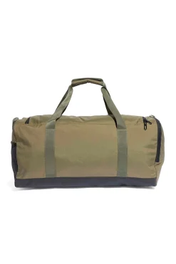 Borsone verde con logo laterale Adidas Linear Duffel