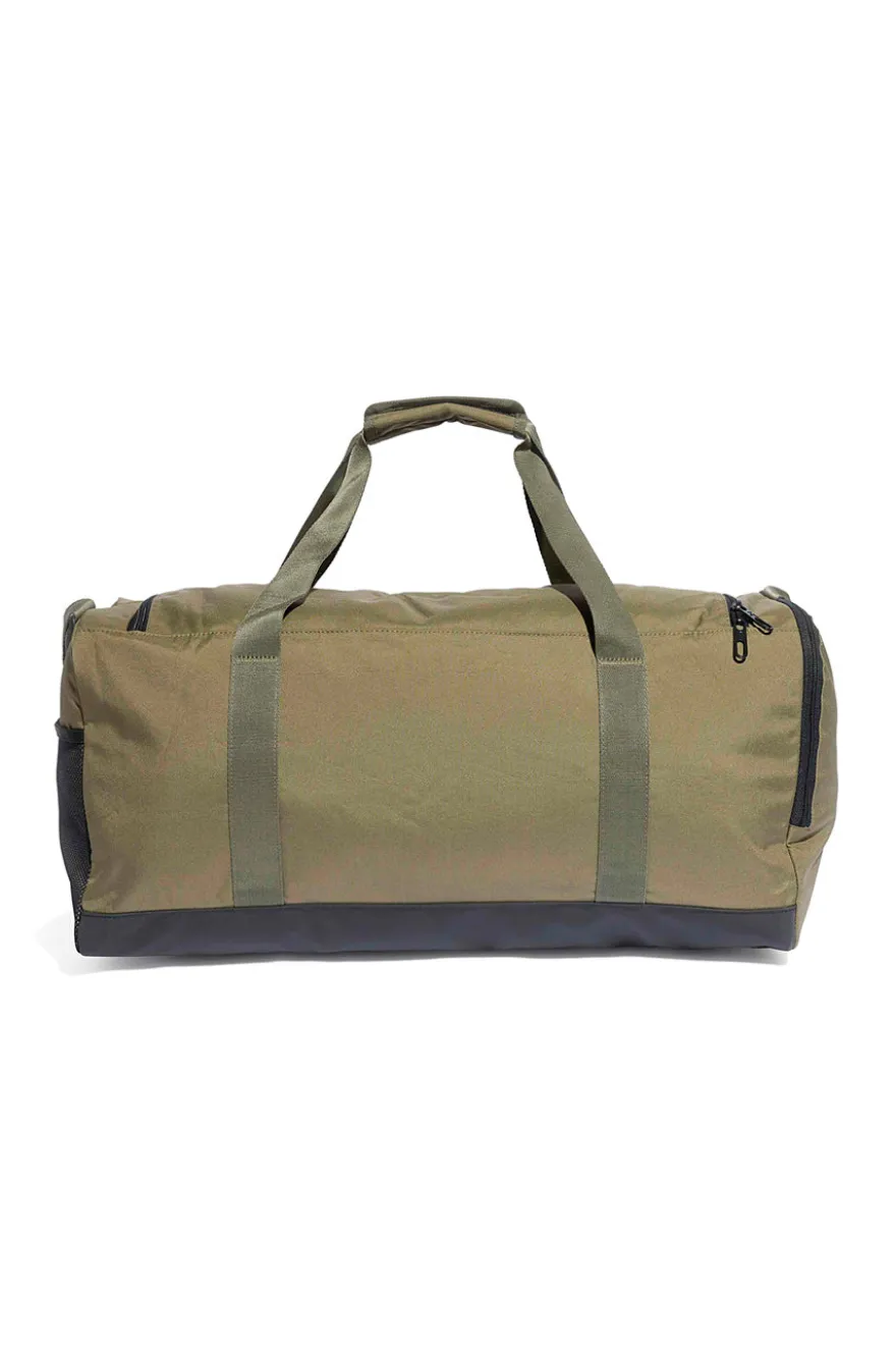Borsone verde con logo laterale Adidas Linear Duffel