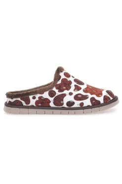 Braune Animalier-Hausschuhe Beego 7479
