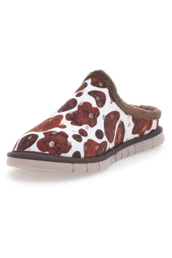 Braune Animalier-Hausschuhe Beego 7479