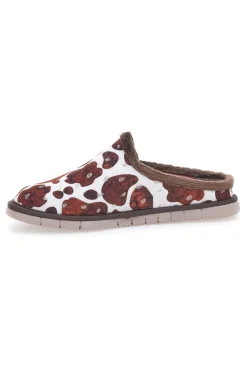 Braune Animalier-Hausschuhe Beego 7479