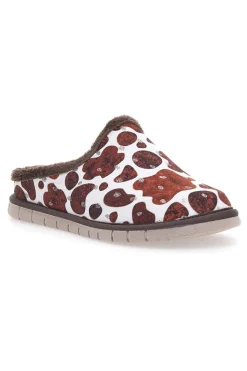 Braune Animalier-Hausschuhe Beego 7479