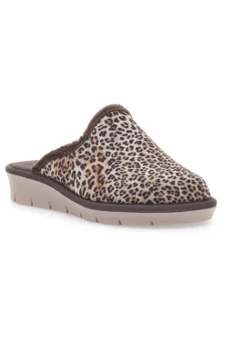 Braune Animalier-Hausschuhe Beego 6332