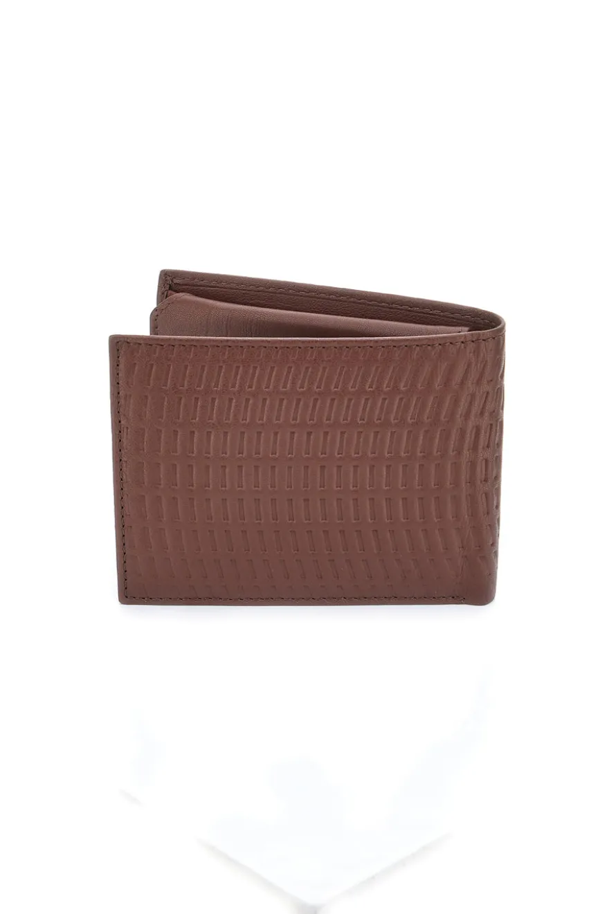 Braune Herrenbrieftasche aus echtem Leder Jaguar PF830-1