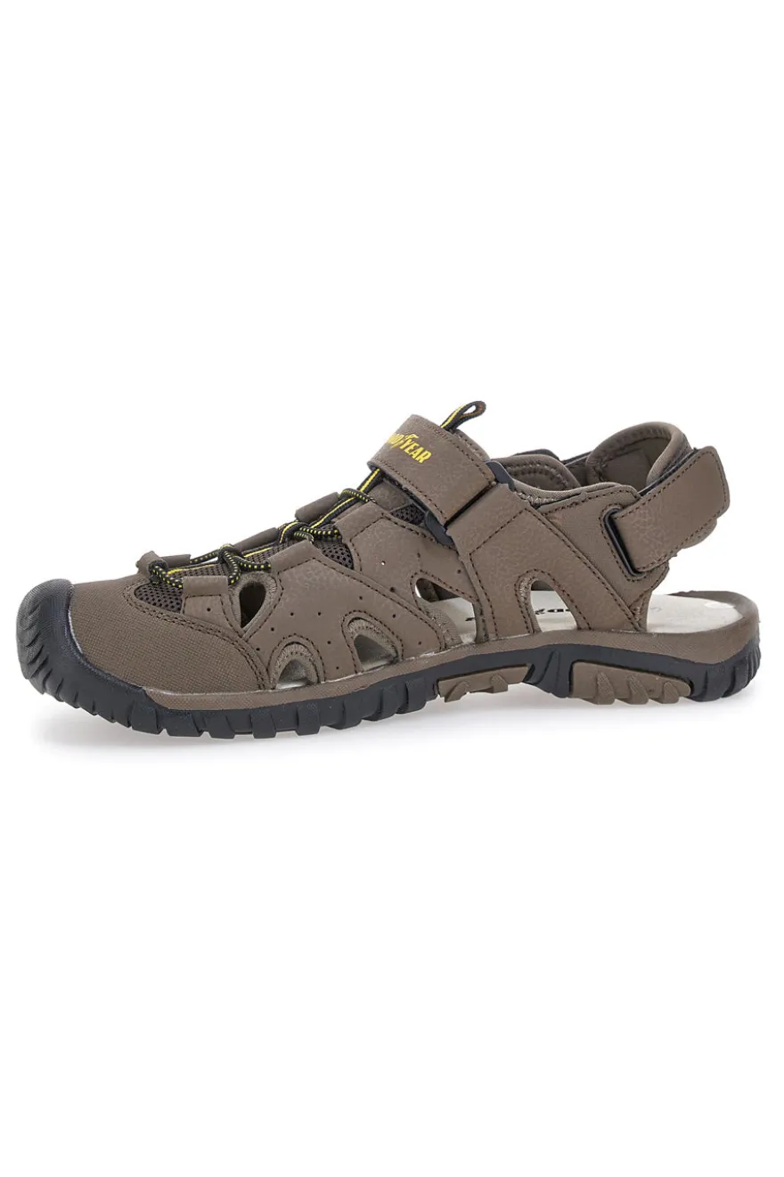 Braune Sandalen mit halbgeschlossener Spitze Goodyear 41037