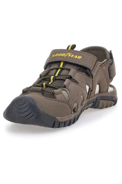 Braune Sandalen mit halbgeschlossener Spitze Goodyear 41037