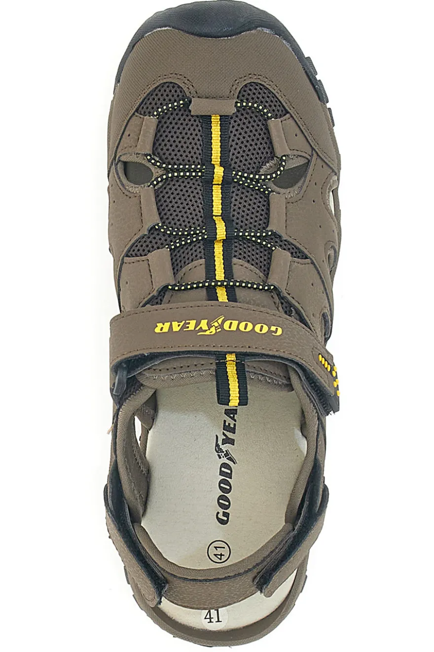 Braune Sandalen mit halbgeschlossener Spitze Goodyear 41037