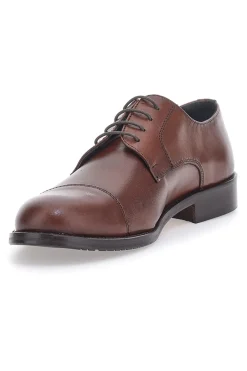 Braune Schnürschuhe aus echtem Leder Pittarello 7705